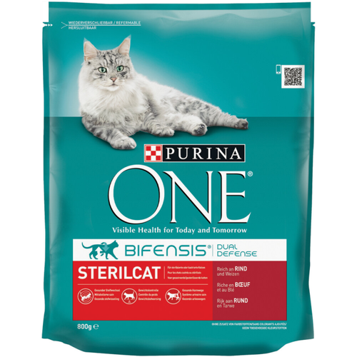 Purina One - Sterilcat Beef & Wheat - Cat Food - 800g
