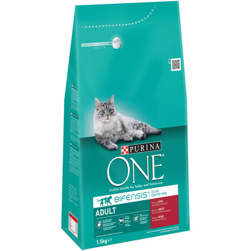 Purina One - Adult Beef & Whole Grains - Cat Food - 1.5kg