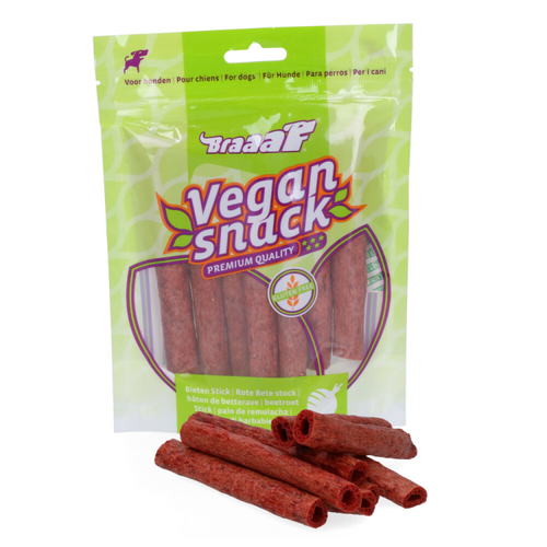 Braaaf - Beet Sticks 12cm - Vegan Dog Snack - 80g