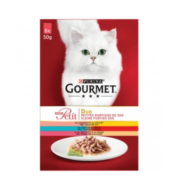 Gourmet - Mon Petit Fish & Meat - Cat food - 6x50g