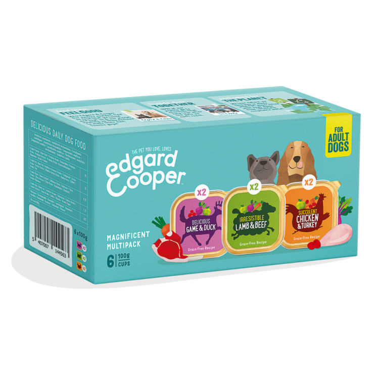 Edgard & Cooper - Dog Food - Value Pack - Chicken, Game & Lamb - 6x100g