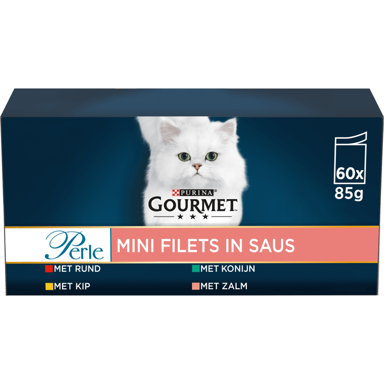 Gourmet Perle Mini Fillets in Sauce - Cat food - 60x85g