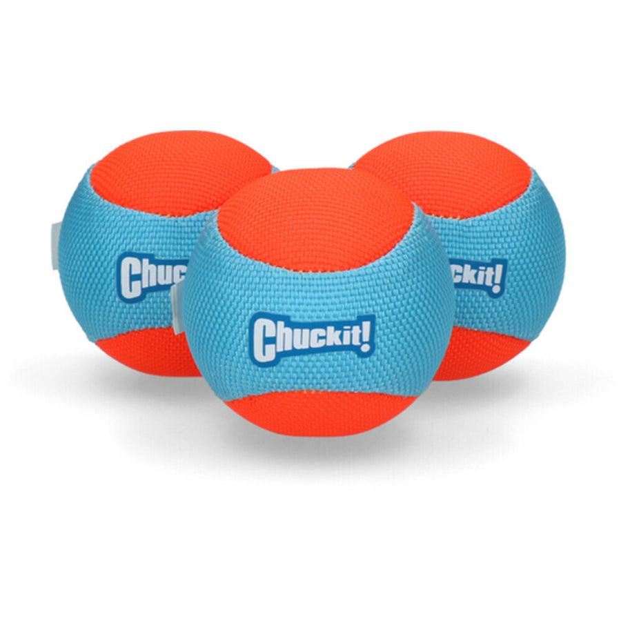 Chuckit! Amphibious Bal - Hondenspeelgoed - Hondenbal - Drijvend hondenspeeltje - Medium - Ø6 cm - 3 Stuks