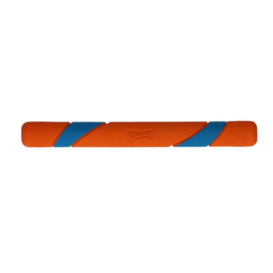 Chuckit! Ultra Fetch Stick - Hondenspeelgoed - Apporteerspeelgoed - Zacht voor het gebit - Duurzaam - 28 x Ø3 cm - Oranje/Blauw