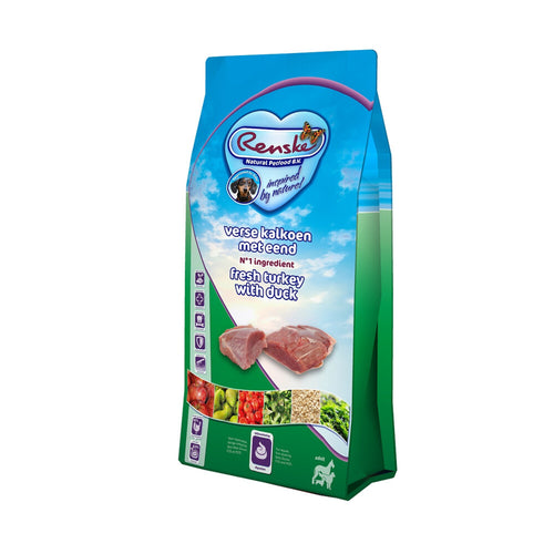Renske - Hondenvoer Natvoer Hondenvoer - Kalkoen/Eend - 1 x 395g