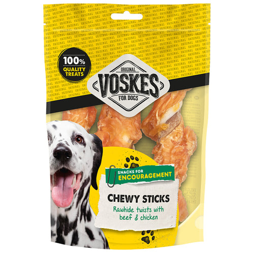 Voskes - Stick Runderhuid en Rund met Kip M - 3 stuks