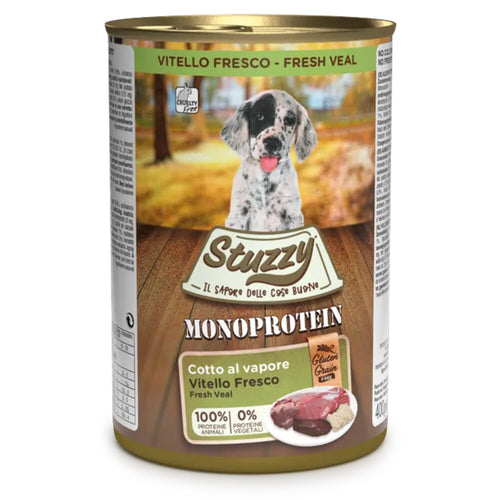 Stuzzy - Monoproteïn Kalf - Puppy - Natvoer - Volledig voer - 1 x 400g