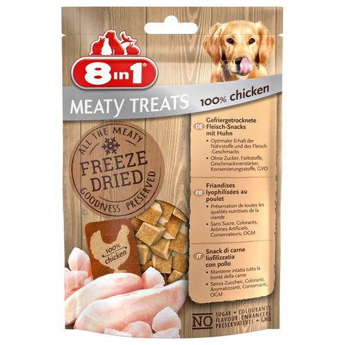 8in1 - Freeze Dried Eend&Wortel - Hondensnacks - 50g