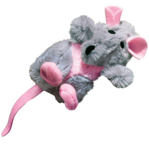 Kong - Catnip Rat – Kattenspeeltjes – Kattenkruid – 14cm – Grijs