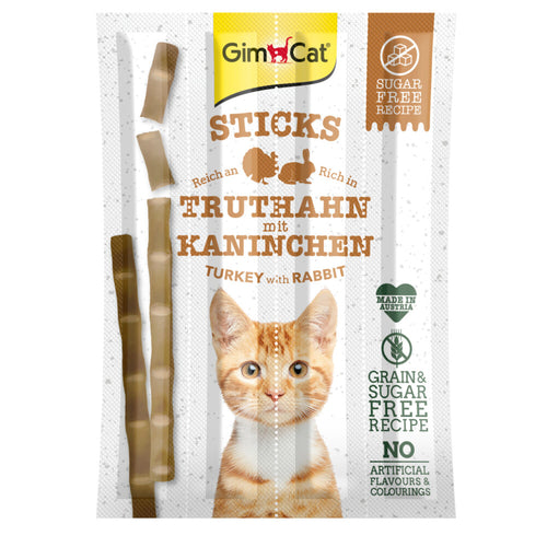 GimCat - Sticks - Kalkoen Konijn 20g 4 stuks