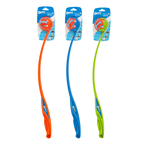 Chuckit! Sport Ball Launcher - 63 cm - Werpstok - Ballenwerper - Hondenspeelgoed - Incl. Tennisbal Medium - ø 6 cm - Kunststof - Assortie