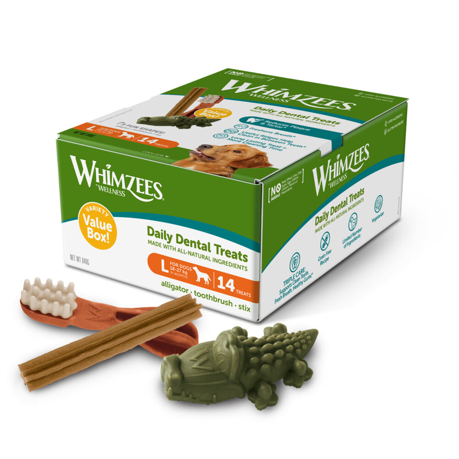Whimzees - Variety Box L - Kauwsnacks - Assortiment - 14st