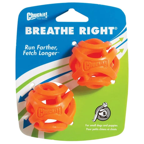 Chuckit! Ultra Ball – Hondenspeelgoed – Hondenbal – Apporteerspeelgoed – S – Ø 5 cm – Oranje/Blauw - 2 Stuks