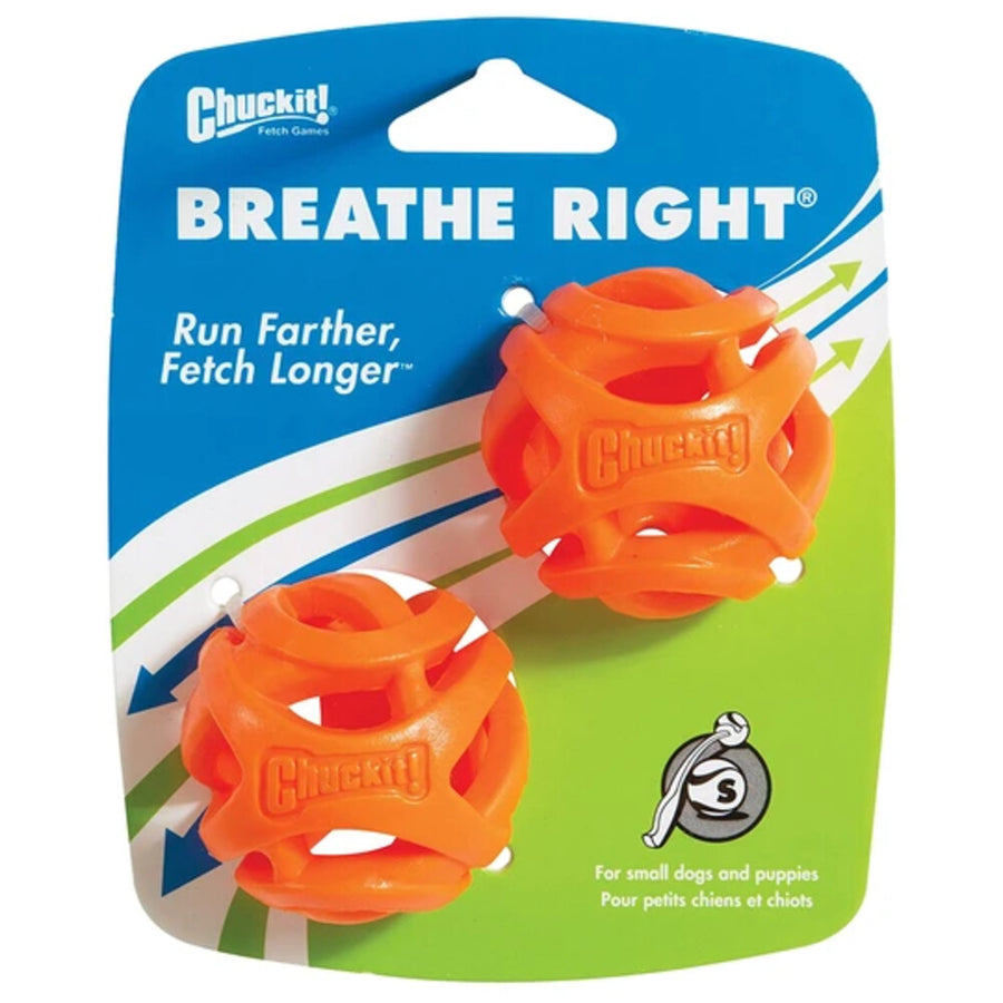 Chuckit! Ultra Ball – Hondenspeelgoed – Hondenbal – Apporteerspeelgoed – S – Ø 5 cm – Oranje/Blauw - 2 Stuks