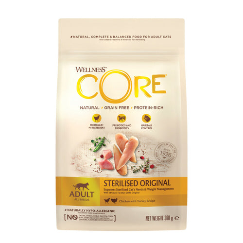 Wellness - Core Grain Free Cat Sterilised Kip&Kalkoen - 300g
