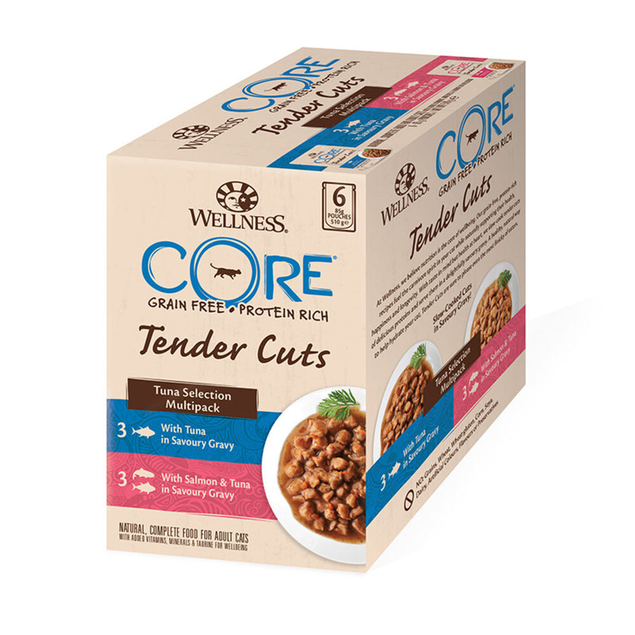Wellness - Core Tender Cuts Tuna Selection - Kattenvoer Natvoer - 6 x 85g