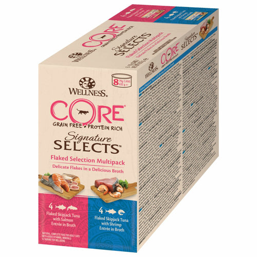 Wellness - Core Signature Selects Shredded Multi - Pack - Kattenvoer Natvoer - 8 x 79g