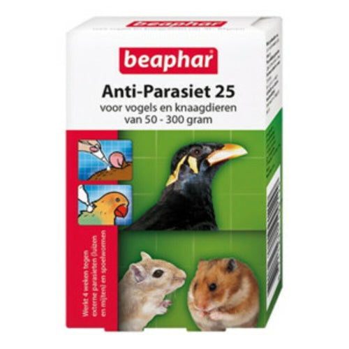 Beaphar - Anti - Parasiet 25 voor vogels en knaagdieren van 50 - 300g