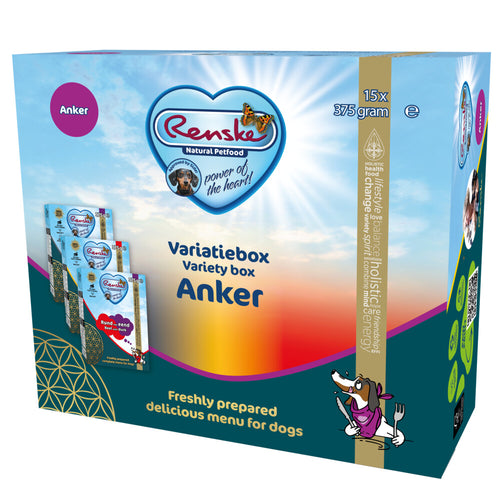 Renske - Variatiebox Anker - Konijn Eend Rund 15x375g Glutenvrij