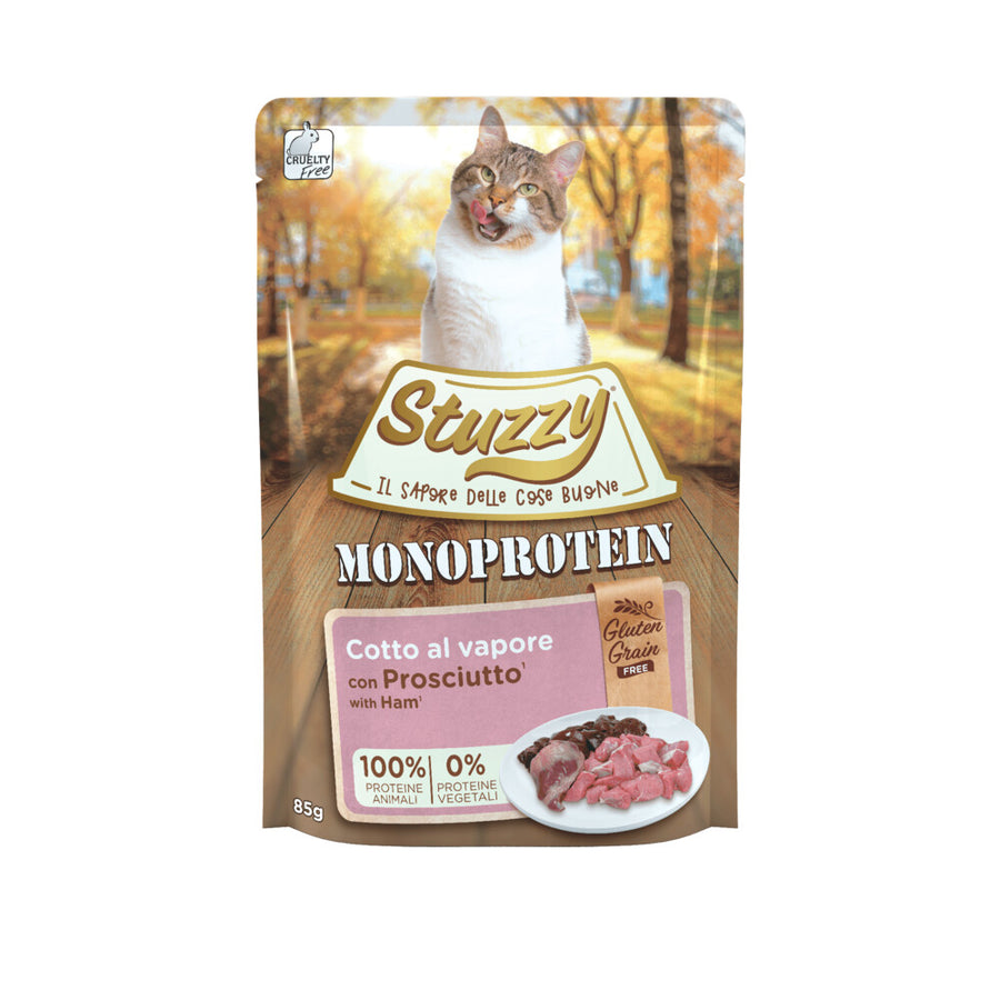 Stuzzy - Ham - Graan vrij - Volledig Natvoer - 16 x 85gram