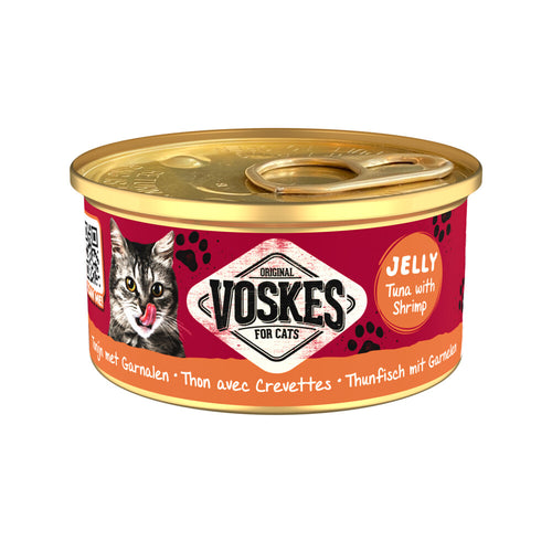 Voskes - Kattenvoer Nat Tonijn met Garnalen 24x85 Gram