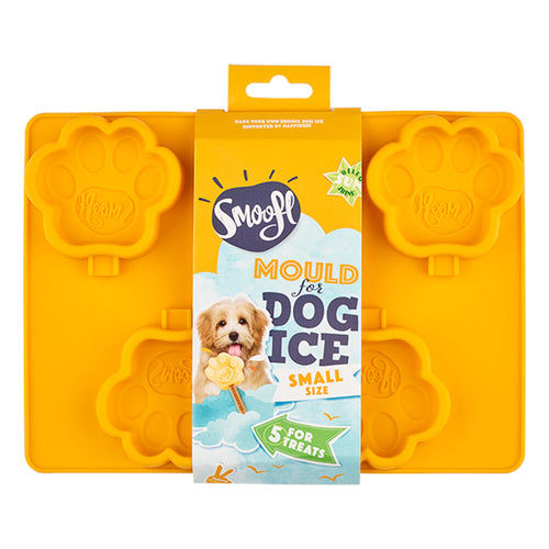 Smoofl - pootvormige Silicone Vorm om ijs te maken voor honden, maak snel en gemakkelijk hondenijsjes als een heerlijke veganistische hondensnack om af te koelen, kleine Vorm voor 5 ijsjes voor kleine honden