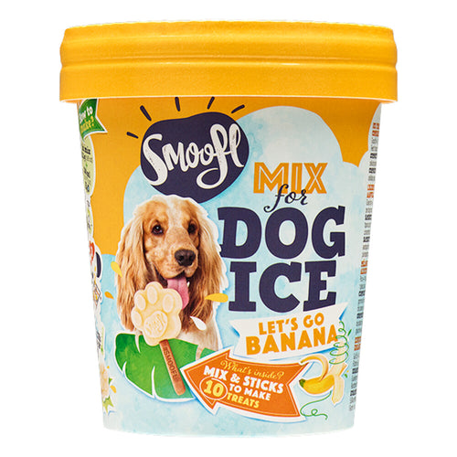 Smoofl - Premium Hondensnacks: Ijs voor honden als een snack om af te koelen in de zomer en als een gezonde hond traktatie met verfrissend effect, honden ijs met banaan