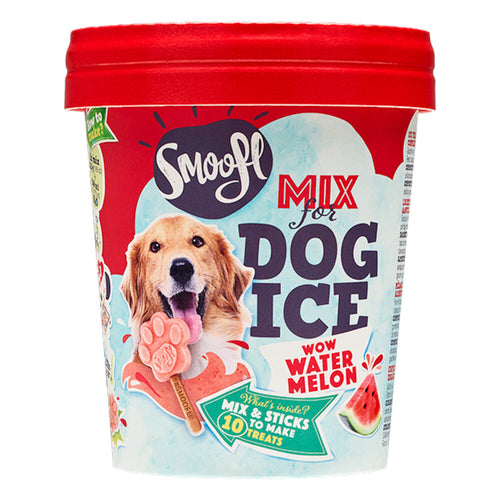 Smoofl - Premium Hondensnacks: Ijs voor honden als een snack om af te koelen in de zomer en als een gezonde hond traktatie met verfrissend effect, honden ijs met watermeloen