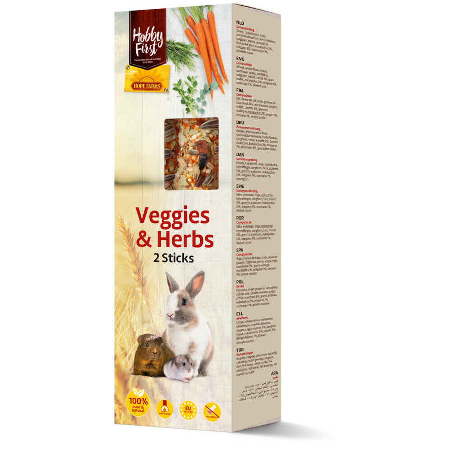 Hobby First - Hope Farms Sticks Small Animals Veggies & herbs 180g