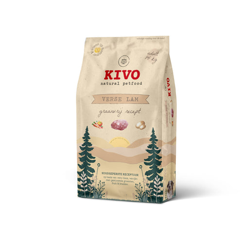 Kivo - Petfood Verse Lam - 14kg - Koudgeperst - Graanvrij