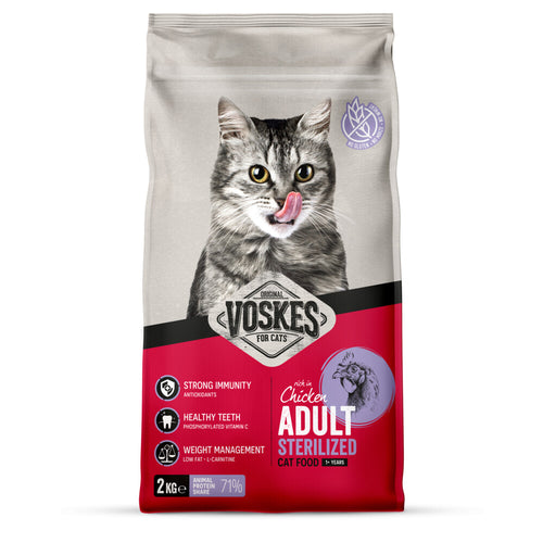Voskes - Kattenbrokken Sterilized Adult Kip 2kg