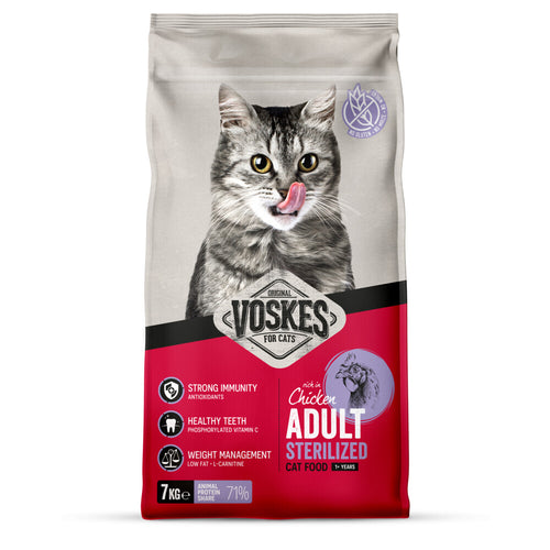 Voskes - Kattenbrokken Sterilized Adult Kip 7kg