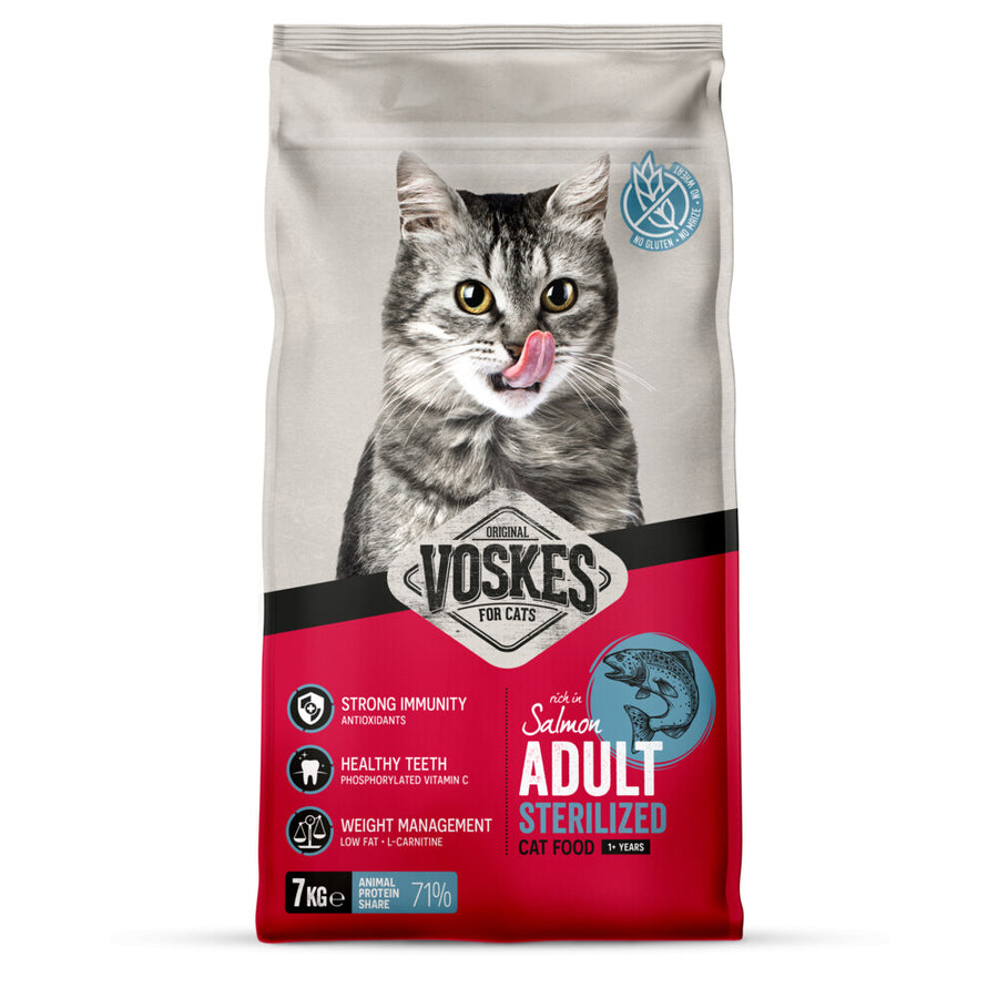 Voskes - Kattenbrokken Sterilized Adult Zalm 7kg