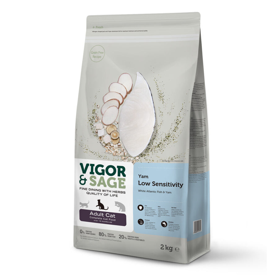 Vigor&Sage - Vigor & Sage Kat Adult Low Sensitivity Yam - 2kg