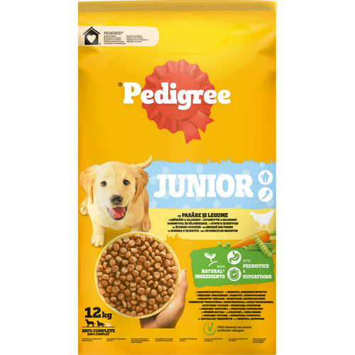 Pedigree - Vital Trockenfutter Junior Huhn & Reis - Hundefutter - 12kg