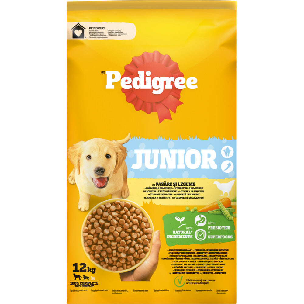 Pedigree - Vital Droogvoer Junior Kip & Rijst - Hondenvoer - 12kg