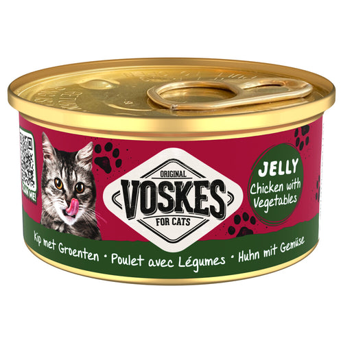 Voskes - Gelei Kattenvoer - Kip en groenten - 24 x 85g