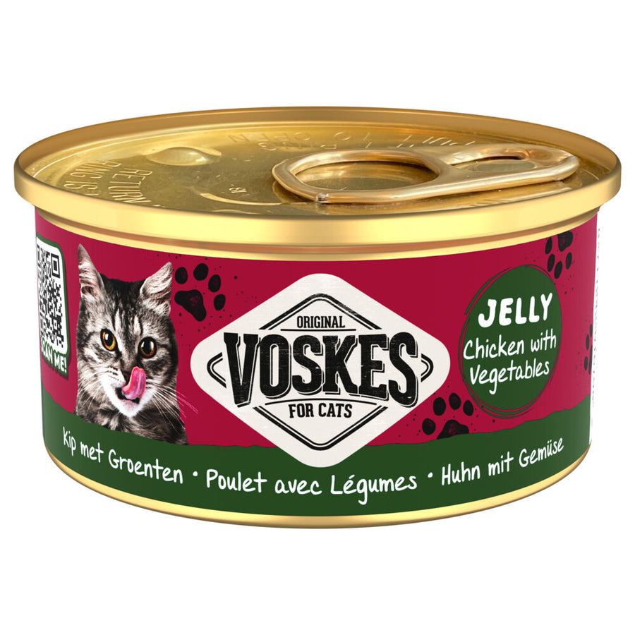 Voskes - Gelei Kattenvoer - Kip en groenten - 24 x 85g