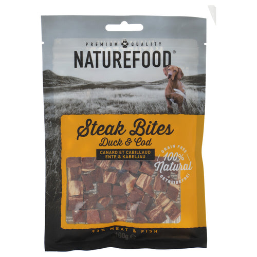 Rosewood - Naturefood Steak Bites Eend & Koolvis - 100g