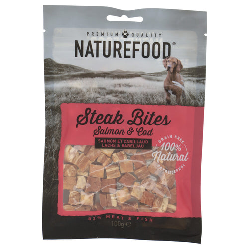 Rosewood - Naturefood Steak Bites Zalm & Koolvis - 100g