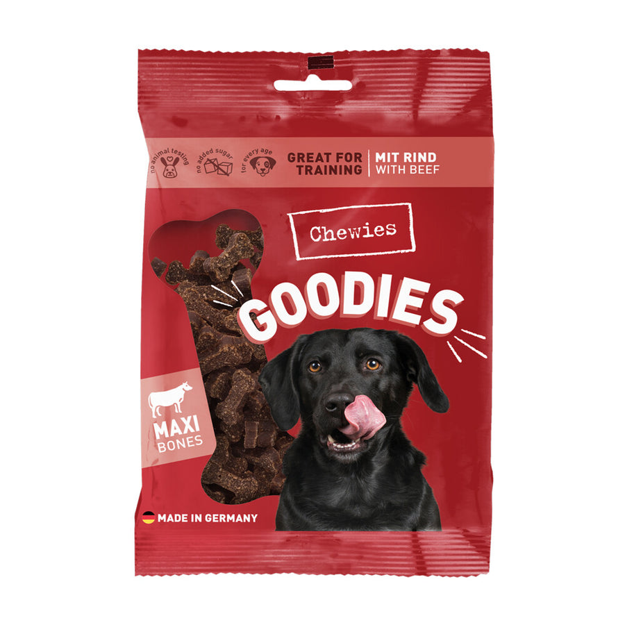 Chewies - Maxi Hondenlekkernijen voor honden, 200g, trainingslekkernijen voor honden, vleessofties zonder suiker, hondensnacks met hoog vleesgehalte Rund