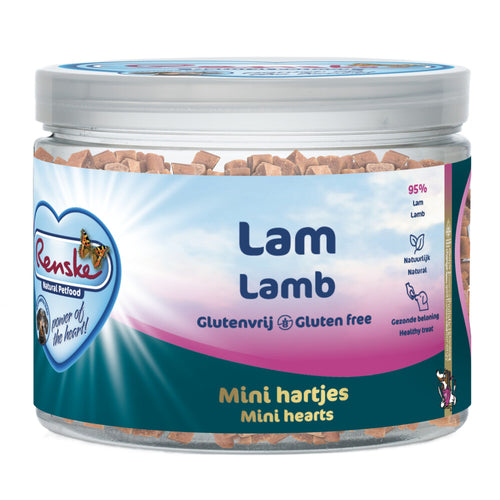 Renske - Kattensnack Gezonde Beloning Hartjes Lam - 100g