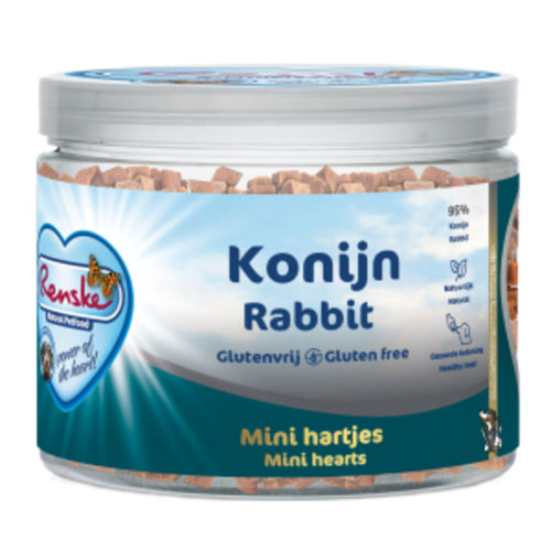 Renske - Kattensnack Gezonde Beloning Hartjes Konijn - 100g