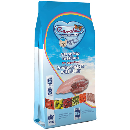 Renske - Super Premium Hondenvoer Mini Kip - Lam 600g