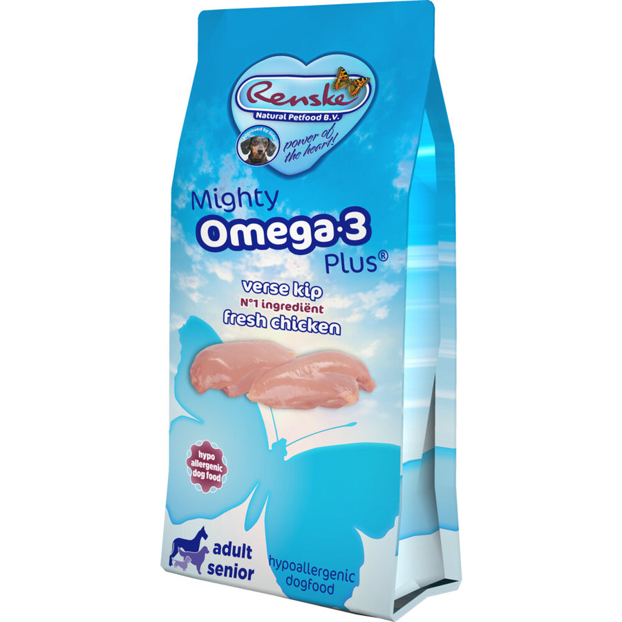 Renske - Kip/Rijst Hypoallergeen - Compleet, 6.5kg, Geschikt voor Volwassen en Senior Honden