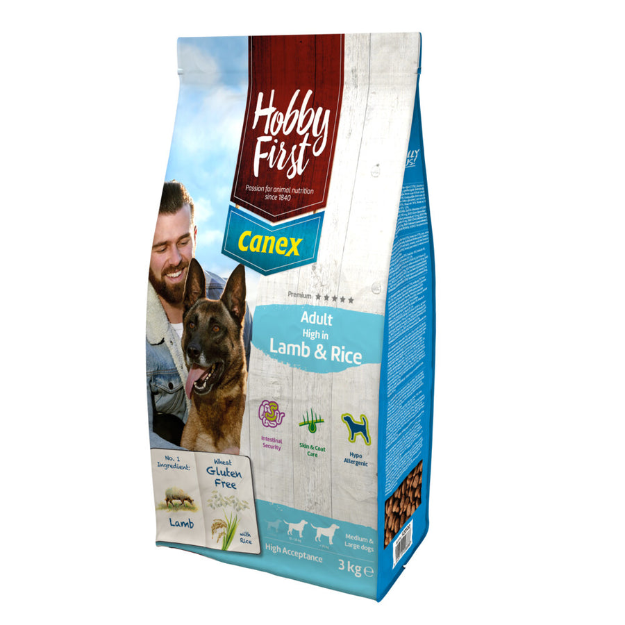 Hobby First - Canex Hondenvoer Adult Lam & Rijst - 3kg