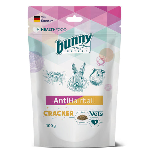 Bunny Nature - Haarballen Cracker 100g - Lijnzaad en Papaja Snack - Natuurlijk Supplement voor Konijnen en Cavia's