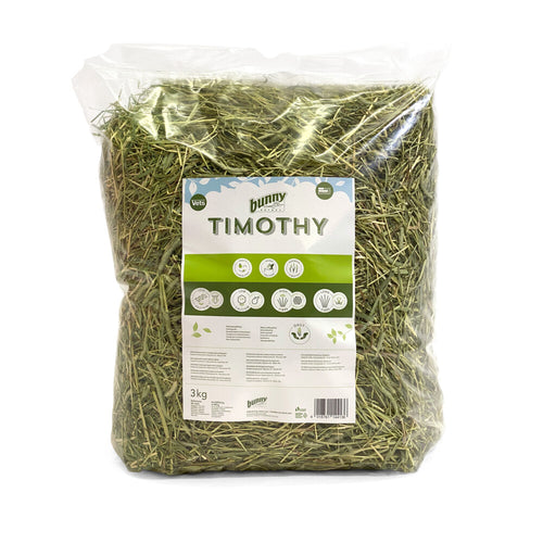 Bunny Nature - Timothy Hooi 3kg - Hoog Ruwvezel, Laag Calcium - Aanvullend Voer voor Knaagdieren