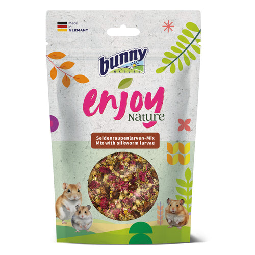 Bunny Nature - Zijderups Larven Snack 40g - Eiwitrijke Snack voor Knaagdieren - Natuurlijke Ingrediënten