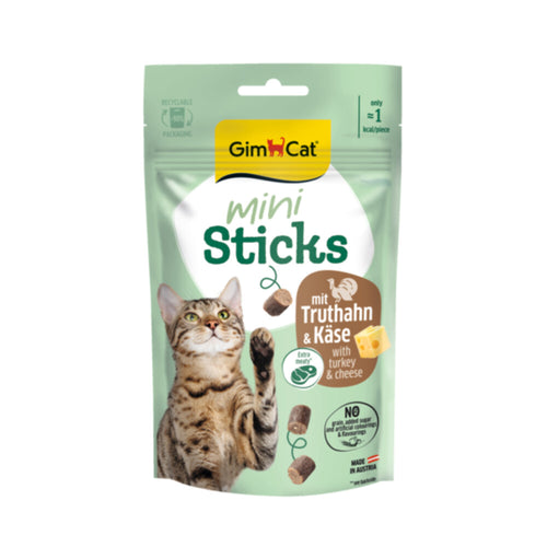 GimCat - Mini Sticks - Kalkoen Kaas 50g
